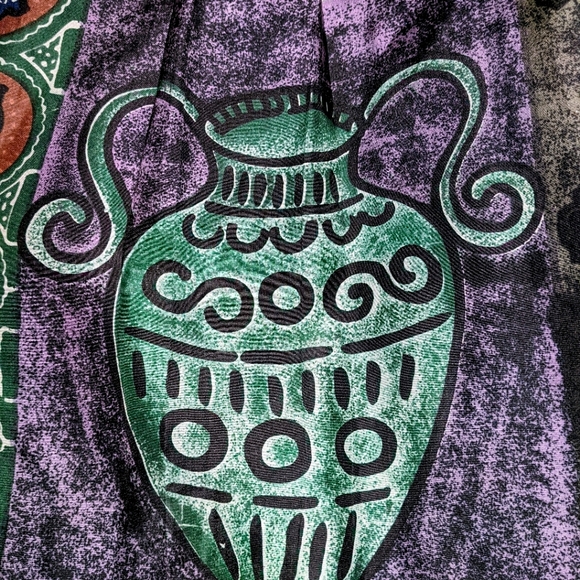 Vintage 90s unisex oversize abstract art silk blouse men's women's - Picture 6 of 6